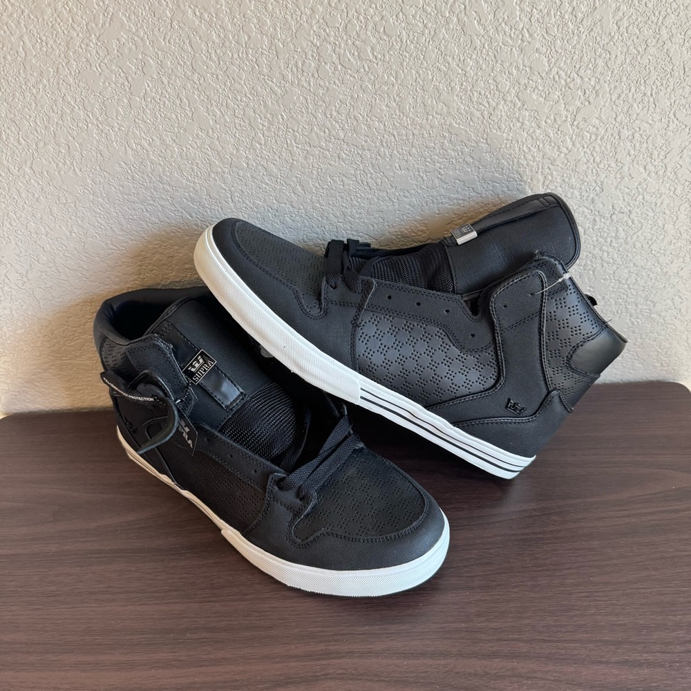 SUPRA Men's Black High Top Sneakers Size 14‎ Skytop Style